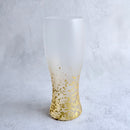 [GLASS] STARDUST AKARI BEER GLASS | KANAZAWA GOLD LEAF | HAKUICHI