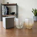 [Rocks Glass] Stardust Akari Glass | Kanazawa Gold Leaf | ฮูคุอิจิ