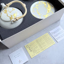[TEA POT & CUPS SET] RS MARBLE CUP&SAUCER TEA POT | KANAZAWA GOLD LEAF | HAKUICHI