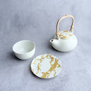 [TEA POT & CUPS SET] RS MARBLE CUP&SAUCER TEA POT | KANAZAWA GOLD LEAF | HAKUICHI