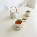 [TEA POT & CUPS SET] RS MARBLE CUP&SAUCER TEA POT | KANAZAWA GOLD LEAF | HAKUICHI