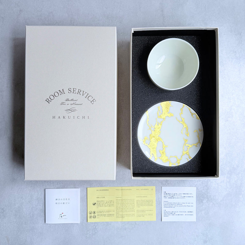 CUPS & SAUCER] RS MARBLE CUP&SAUCER TEA POT | KANAZAWA GOLD LEAF
