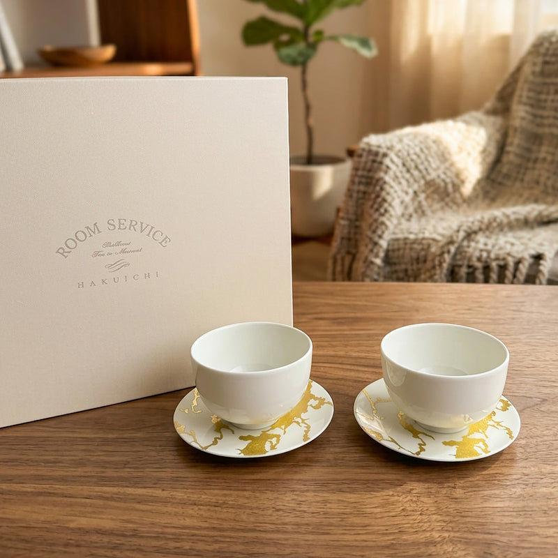 CUPS & SAUCER] RS MARBLE CUP&SAUCER TEA POT | KANAZAWA GOLD LEAF