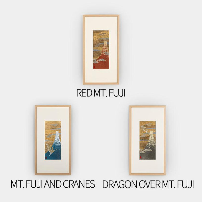 [藝術面板] 好運圖案 MT.富士|金澤金箔|箔一