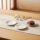 [PLATE 2-PIECE SET] WATERCOLOR -SAKURA- (S) | KANAZAWA GOLD LEAF | HAKUICHI｜使用イメージ（演出・テーブルコーディネート）※手作りのため色・風合いは一点ごとに異なります