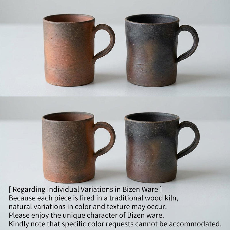 All of them are one-of-a-kind! Bizen Pottery Cup & Saucer full of