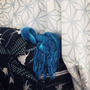 [SCARF] HAND-DYED STALL WITH NATURAL INDIGO (SQUEEZE) | INDIGO DYEING| INDIGO KESENNUMA