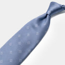 [TIE] ORIGINAL LOGO REDDISH SKY BLUE | JAPANESE SILK | SHAKUNONE (WITH GIFT PAPER BAG)