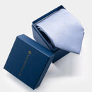 [TIE] ORIGINAL LOGO LIGHT BLUE | JAPANESE SILK | SHAKUNONE (WITH GIFT PAPER BAG)