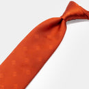 [TIE] ORIGINAL LOGO PERSIMMON COLOR | JAPANESE SILK | SHAKUNONE (WITH GIFT PAPER BAG)
