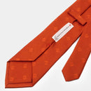 [TIE] ORIGINAL LOGO PERSIMMON COLOR | JAPANESE SILK | SHAKUNONE (WITH GIFT PAPER BAG)