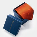 [TIE] ORIGINAL LOGO PERSIMMON COLOR | JAPANESE SILK | SHAKUNONE (WITH GIFT PAPER BAG)