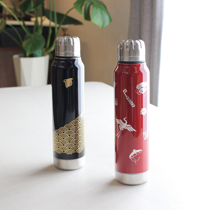 [TUMBLER / WATER BOTTLE] THERMO MUG URUSHI UMBRELLA BOTTLE TREASURE EXHAUSTION (RED) | ECHIZEN LACQUERWARE| TAKUMIICHI