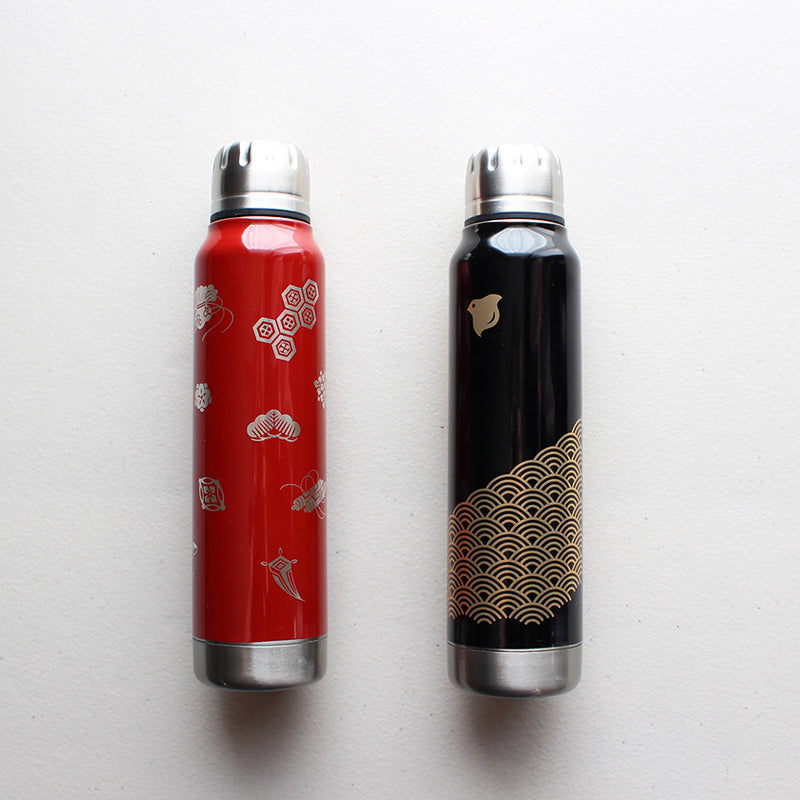 [TUMBLER / WATER BOTTLE] THERMO MUG URUSHI UMBRELLA BOTTLE TREASURE EXHAUSTION (RED) | ECHIZEN LACQUERWARE| TAKUMIICHI