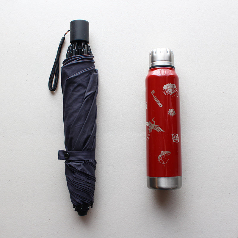 [TUMBLER / WATER BOTTLE] THERMO MUG URUSHI UMBRELLA BOTTLE TREASURE EXHAUSTION (RED) | ECHIZEN LACQUERWARE| TAKUMIICHI