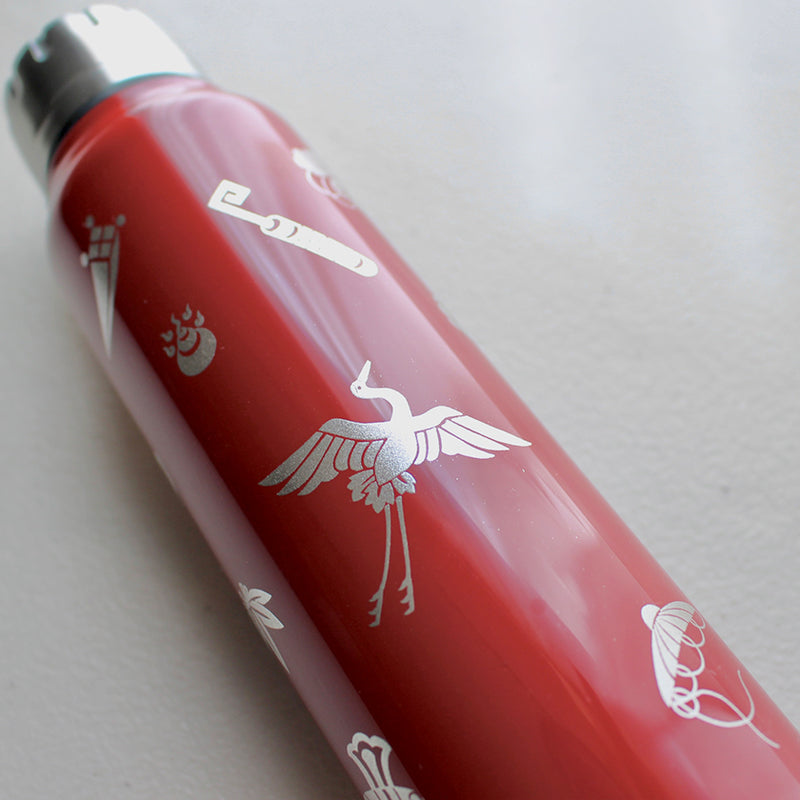 [TUMBLER / WATER BOTTLE] THERMO MUG URUSHI UMBRELLA BOTTLE TREASURE EXHAUSTION (RED) | ECHIZEN LACQUERWARE| TAKUMIICHI