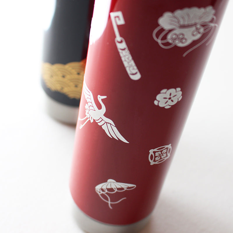 [TUMBLER / WATER BOTTLE] THERMO MUG URUSHI UMBRELLA BOTTLE TREASURE EXHAUSTION (RED) | ECHIZEN LACQUERWARE| TAKUMIICHI