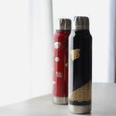 【텀블러/물병】 열머그루시 우산병 웨이브 치도리(블랙) | 에치젠 칠기