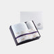 [TOWELS] "IRODORI" BATH TOWEL AND FACE TOWEL SET (BLUE / WHITE) | IMABARI TOWELS