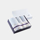 [TOWELS] "IRODORI" 1 BATH TOWEL AND 3 FACE TOWELS SET (BLUE / WHITE) | IMABARI TOWELS