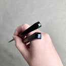 [CHOPSTICKS] PAIR KOKUTAN SQUARE WITH CHOPSTICK REST (21.5, 23.0cm) | MATSUKAN | WAKASA LACQUERED CHOPSTICKS