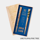 [CHOPSTICKS] RIMPA FLOWER (UME PLUM & PINE TREE, FLOWER FUJI WISTARIA & TAKE BAMBOO) | WAKASA LACQUERED CHOPSTICKS | MATSUKAN