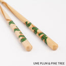 [CHOPSTICKS] RIMPA FLOWER (UME PLUM & PINE TREE, FLOWER FUJI WISTARIA & TAKE BAMBOO) | WAKASA LACQUERED CHOPSTICKS | MATSUKAN