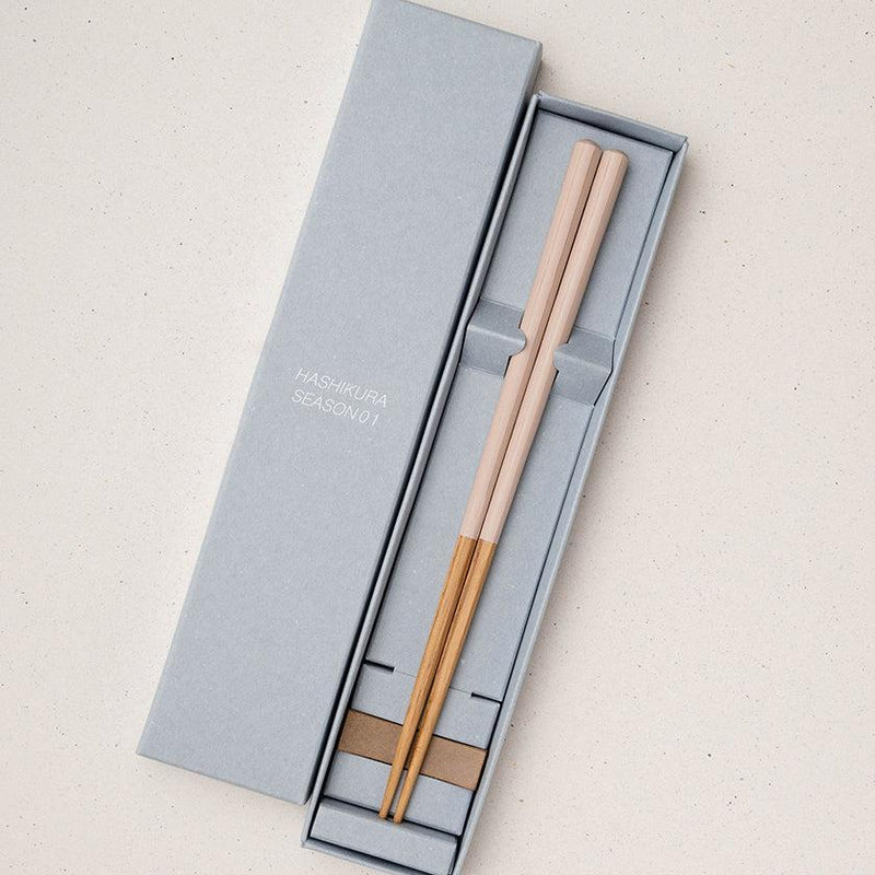 [CHOPSTICKS] HASHIKURA SEASON 01 OAK OCTAGON (CHOPSTICK REST & GIFT BOX SET) | WAKASA LACQUERED CHOPSTICKS | MATSUKAN