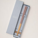 [CHOPSTICKS] HASHIKURA SEASON 01 OAK OCTAGON (CHOPSTICK REST & GIFT BOX SET) | WAKASA LACQUERED CHOPSTICKS | MATSUKAN