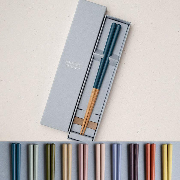 [CHOPSTICKS] HASHIKURA SEASON 01 OAK OCTAGON (CHOPSTICK REST & GIFT BOX SET) | WAKASA LACQUERED CHOPSTICKS | MATSUKAN
