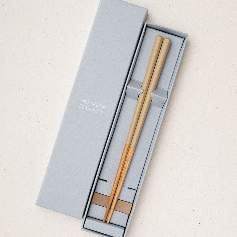 [CHOPSTICKS] HASHIKURA SEASON 01 OAK OCTAGON (CHOPSTICK REST & GIFT BOX SET) | WAKASA LACQUERED CHOPSTICKS | MATSUKAN