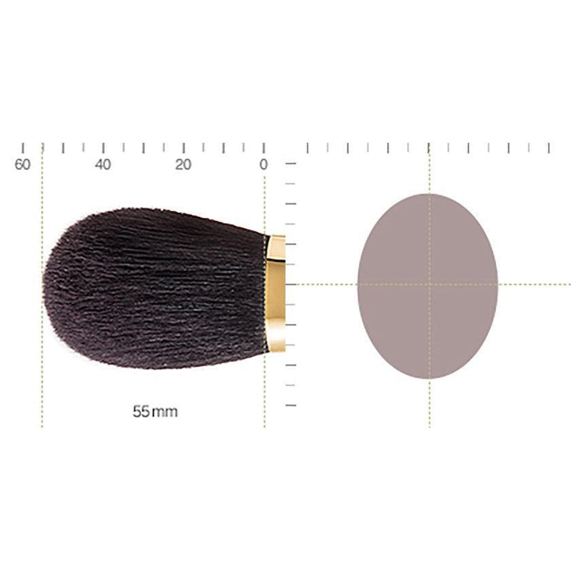 [MAKEUP BRUSH] BISYODO (L) FINISHING POWDER BRUSH (ROUND FLAT) 55MM | MAKEUP BRUSH CRAFT | UYODA BISYODO