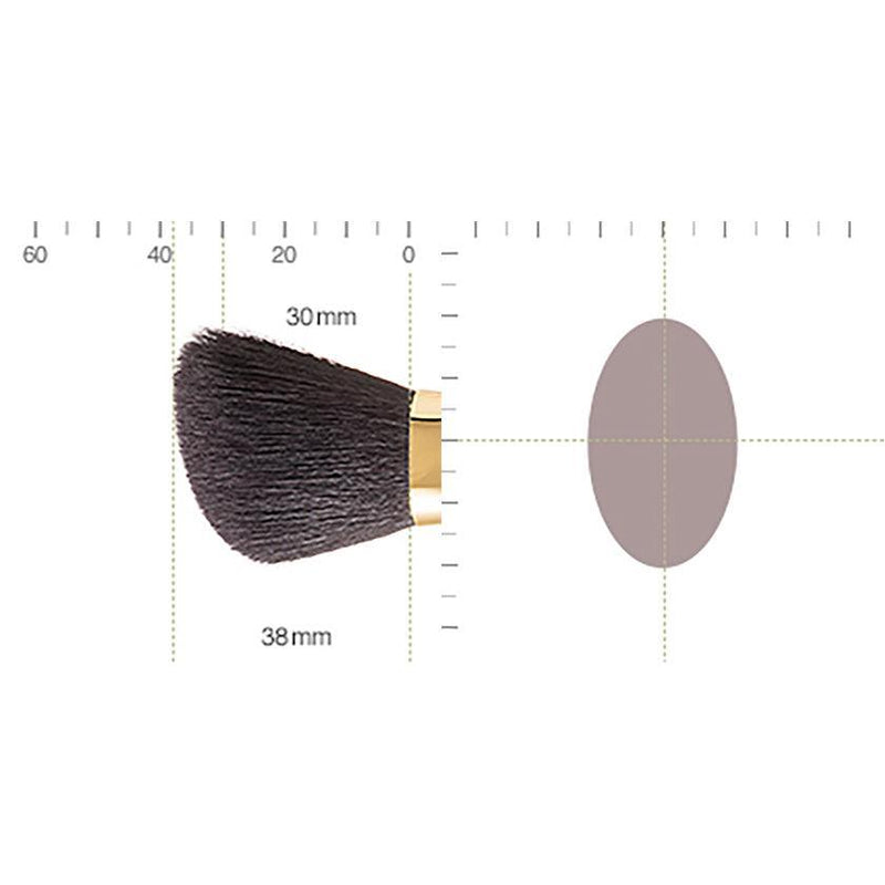 [MAKEUP BRUSH] BISYODO (L) HIGHLIGHT & CHEEK BRUSH (ANGLED) 38MM | MAKEUP BRUSH CRAFT | UYODA BISYODO