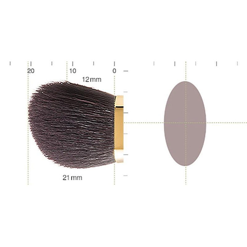 [MAKEUP BRUSH] BISYODO (L) LARGE EYESHADOW BRUSH (ANGLED) 21MM | MAKEUP BRUSH CRAFT | UYODA BISYODO