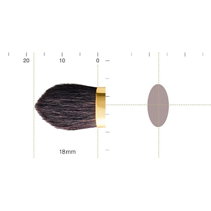 [MAKEUP BRUSH] BISYODO (L) EYESHADOW BRUSH (TRIANGLE SHAPE) 18MM | MAKEUP BRUSH CRAFT | UYODA BISYODO
