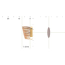 [MAKEUP BRUSH] BISYODO (L) EYEBROW BRUSH (ANGLED) 7.5MM | MAKEUP BRUSH CRAFT | UYODA BISYODO