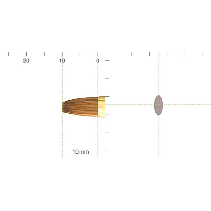 [MAKEUP BRUSH] BISYODO (L) LIP BRUSH WITH CAP (FLAT) 10MM | MAKEUP BRUSH CRAFT | UYODA BISYODO