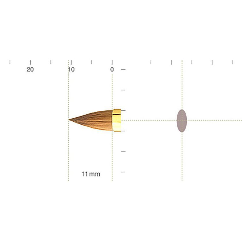 [MAKEUP BRUSH] BISYODO (L) LIP BRUSH WITH CAP (ROUND FLAT) 11MM | MAKEUP BRUSH CRAFT | UYODA BISYODO