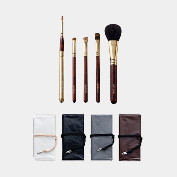 [MAKEUP BRUSH 5-PIECE SET] BISYODO SET WITH POUCH | MAKEUP BRUSH CRAFT | UYODA BISYODO