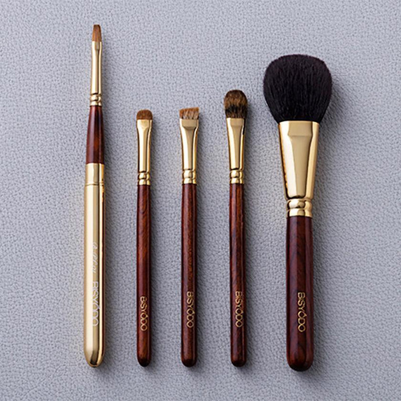 [MAKEUP BRUSH 5-PIECE SET] BISYODO SET WITH POUCH | MAKEUP BRUSH CRAFT | UYODA BISYODO