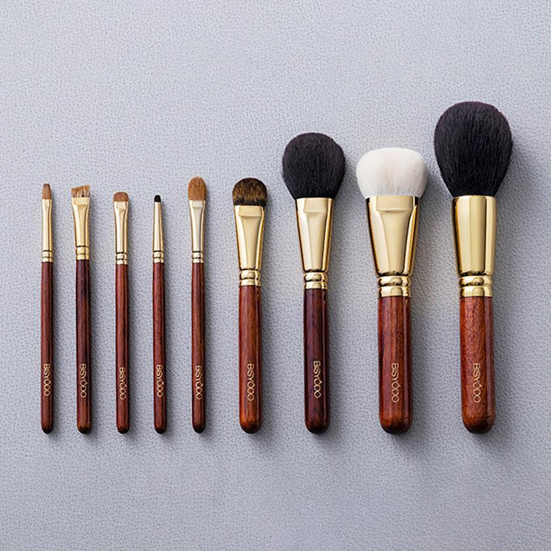[MAKEUP BRUSH 9-PIECE SET] BISYODO SET WITH POUCH | MAKEUP BRUSH CRAFT | UYODA BISYODO