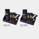 [MAKEUP BRUSH 5-PIECE SET] GRAND SET WITH POUCH | MAKEUP BRUSH CRAFT | UYODA BISYODO