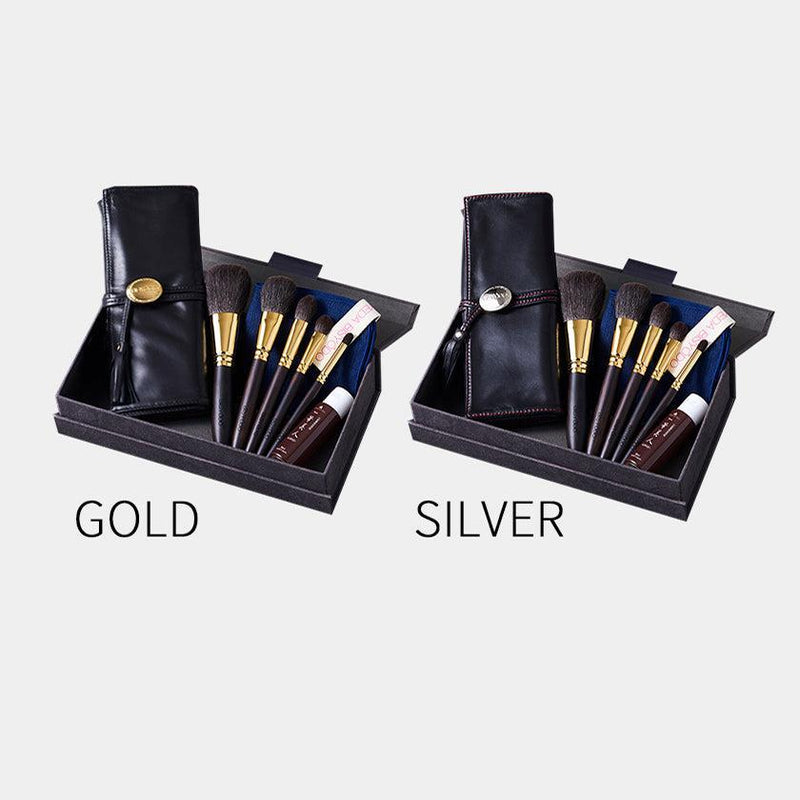 [MAKEUP BRUSH 5-PIECE SET] GRAND SET WITH POUCH | MAKEUP BRUSH CRAFT | UYODA BISYODO