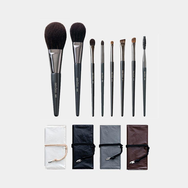 [MAKEUP BRUSH 8-PIECE SET] SHIORI SET WITH POUCH | MAKEUP BRUSH CRAFT | UYODA BISYODO