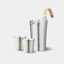[SAKE BOTTLE] SAKE SET FUKA (BOTTLE & CUP * 2) | OSAKA NANIWA PEWTER WARE