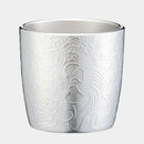 [SAKE CUP] NATURAL BEAUTY FLOWERS & BIRDS & WIND & MOON | OSAKA NANIWA PEWTER WARE