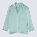 [睡衣]絲綢薄荷綠色設置|縫紉| Foo Tokyo