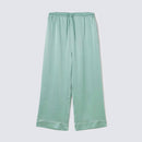 [睡衣]絲綢薄荷綠色設置|縫紉| Foo Tokyo