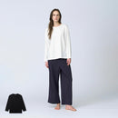 [T-SHIRT] WOMEN'S LONG-SLEEVE TOP SILK COTTON | SEWING | Foo Tokyo