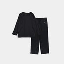 [RECOVERY APPAREL] SILKY TOUCH LONG-SLEEVE TOP & LONG PANTS SET BLACK | SEWING | Foo Tokyo